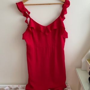 Red Forever 21 Romantic Slip Dress